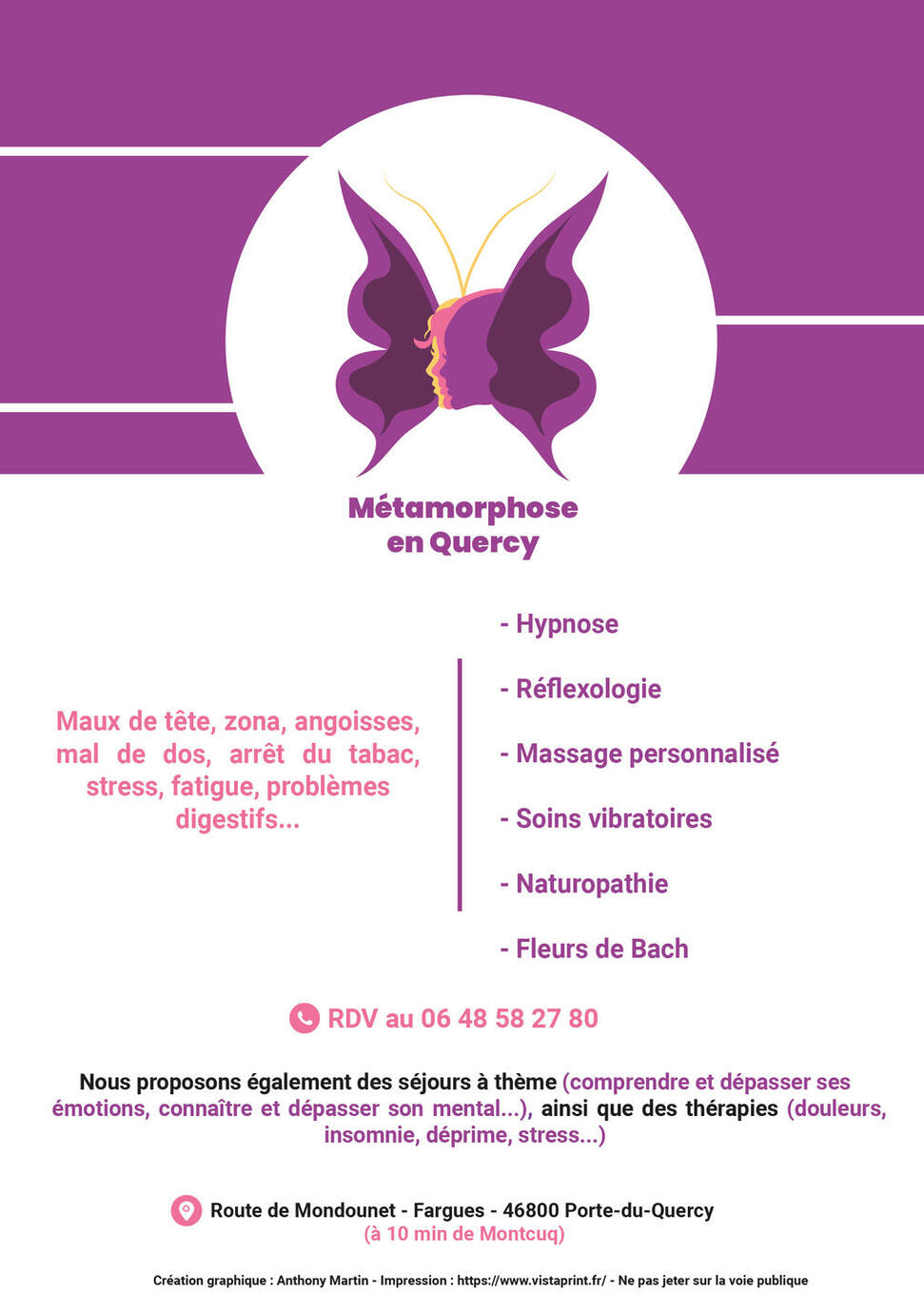 Métamorphose en Quercy - flyer