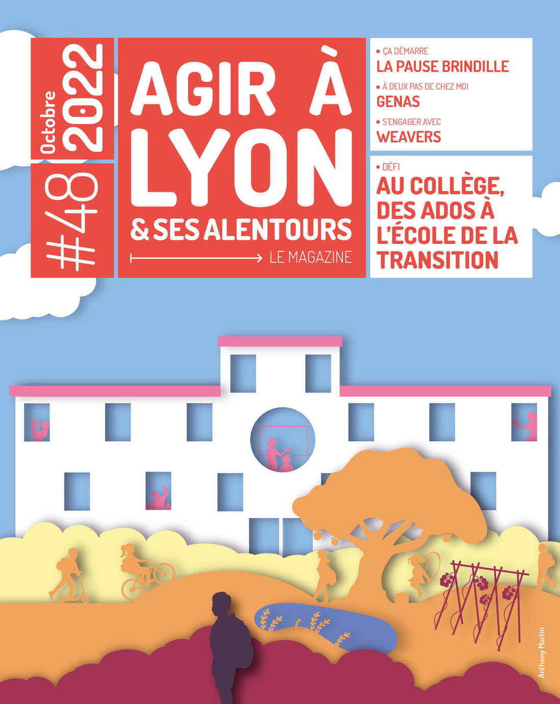 Couverture pour le magazine Agir à Lyon - asso Anciela